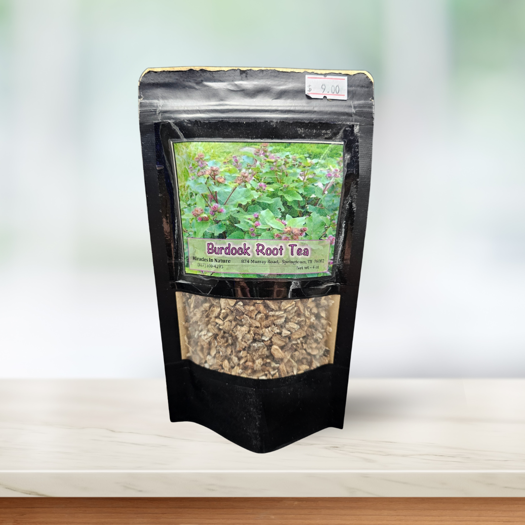 A bag of herbal tea is sitting on a table.