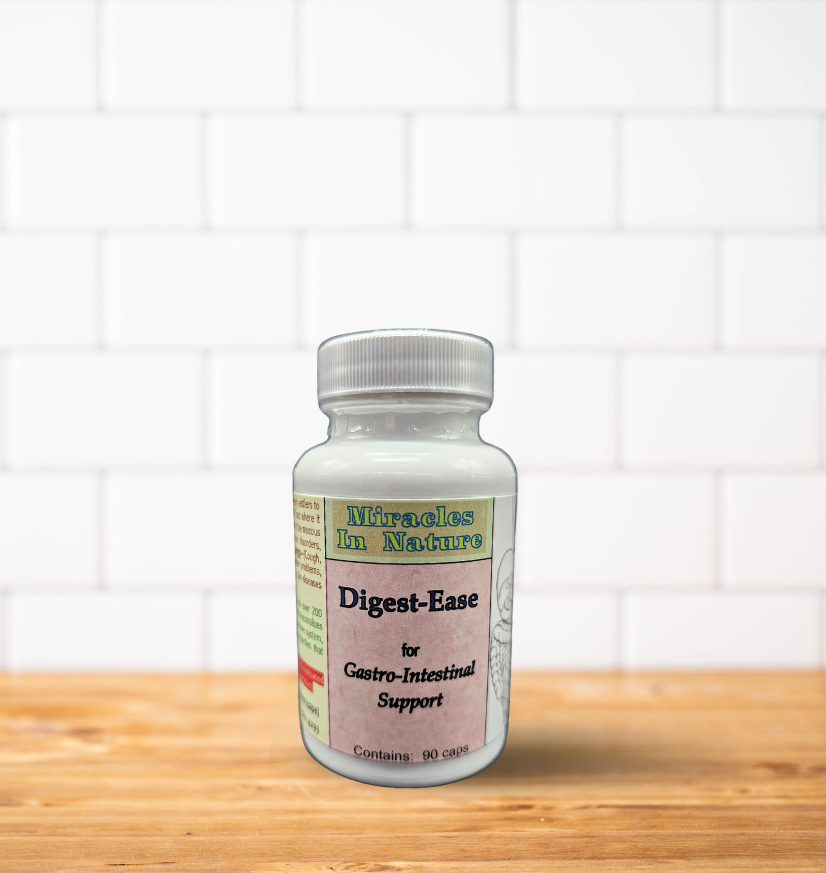 A bottle of slippery elm is sitting on a wooden table.