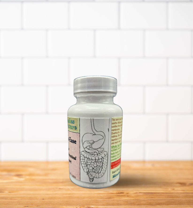 A bottle of pills is sitting on a wooden table.