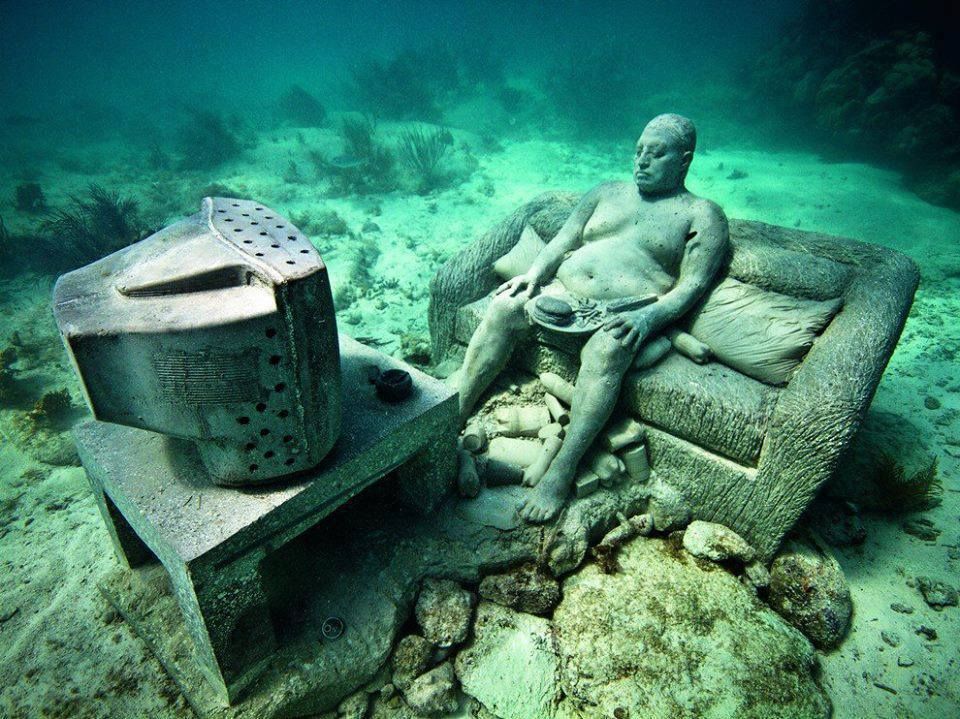 MUSA underwater museum in Cancun Isla Mujeres
