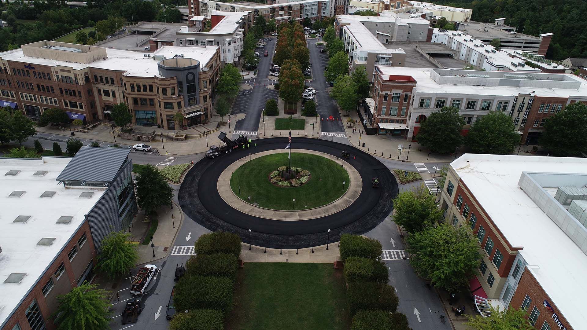 Aerial View of the Municipality — Hendersonville, N.C. — Tarheel Paving