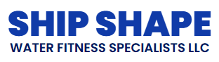 Ship Shape Water Fitness Specialists LLC logo in blue text on white background