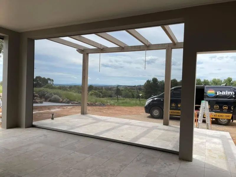 Covered Patio With Concrete Floor, Open View to Greenery — Paint Place Cowra in Cowra, NSW
