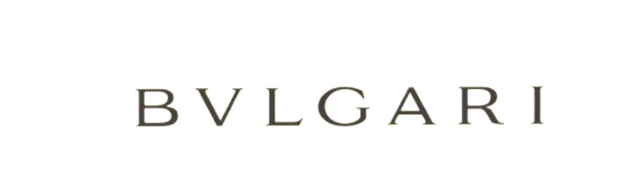 Logo BVLGARI in lettere serif nere su sfondo bianco.
