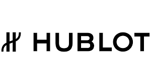 Logo e marchio denominativo Hublot neri su sfondo bianco.