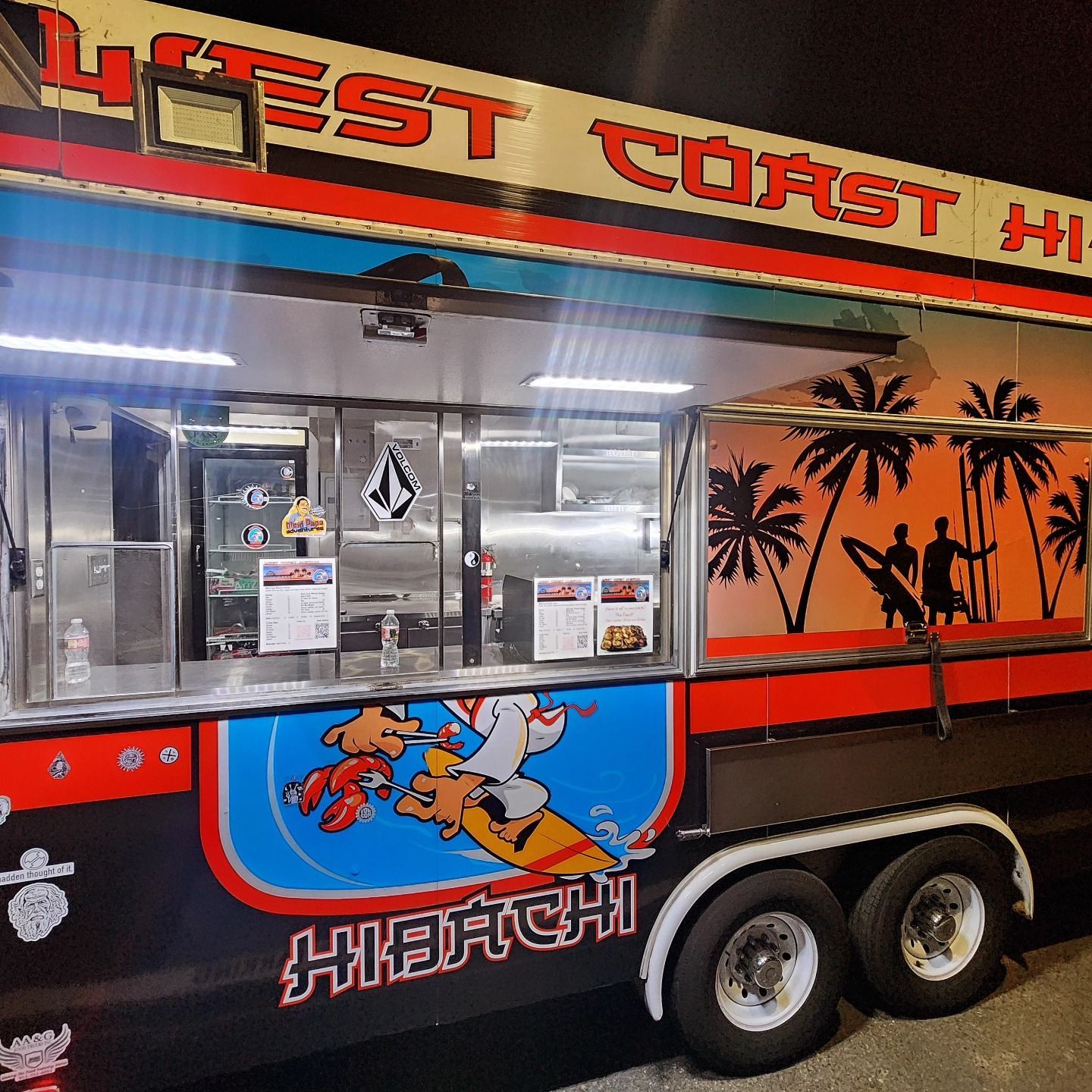 A food truck with the word west coast on it