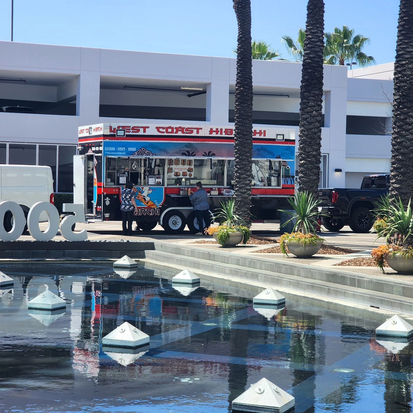 A food truck with the word west coast on it