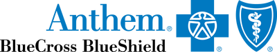 Anthem blue cross blue shield logo on a white background