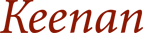 The word keeman is written in red on a white background.