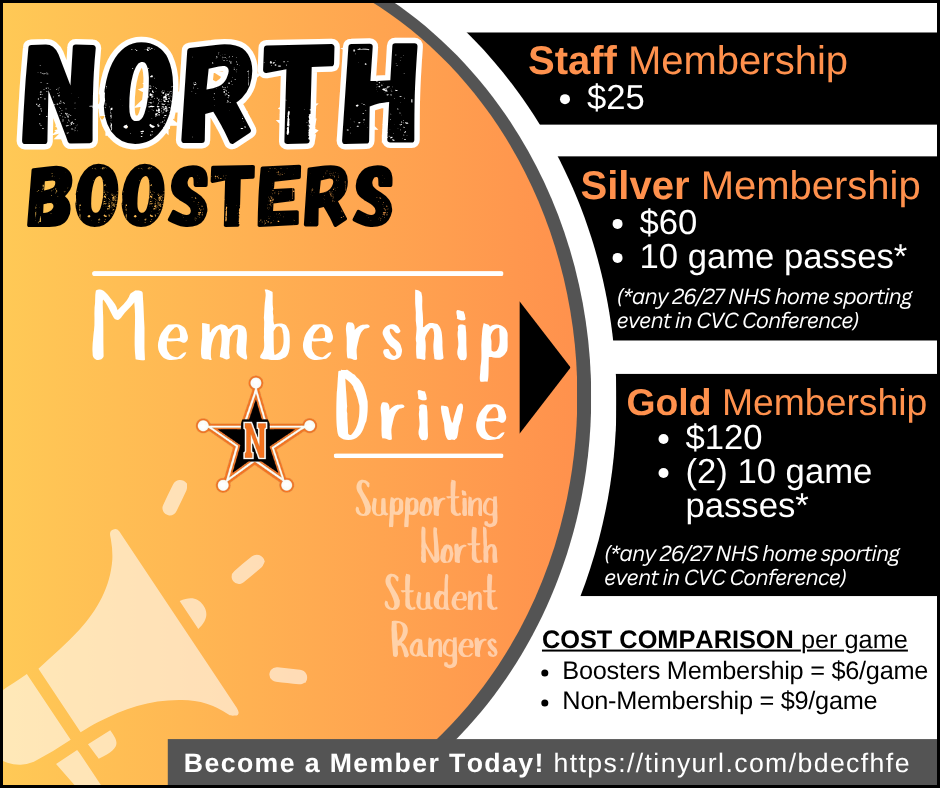 North Boosters Membership Drive 2025