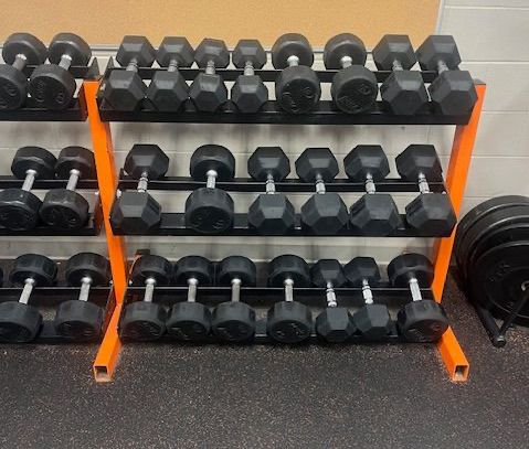 North High weight room weights