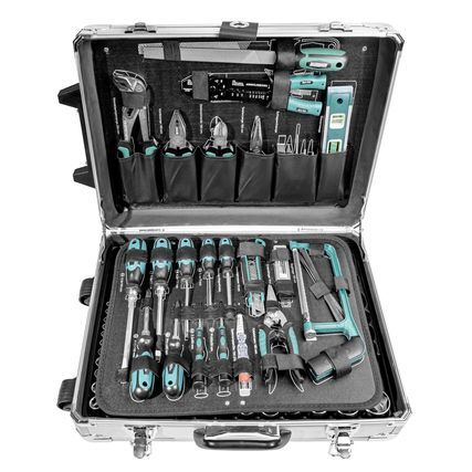 Werkzeugkasten mit umfassendem Set – für Reparaturen und handwerkliche Aufgaben.