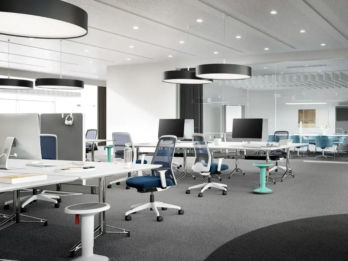 Blau silber büro