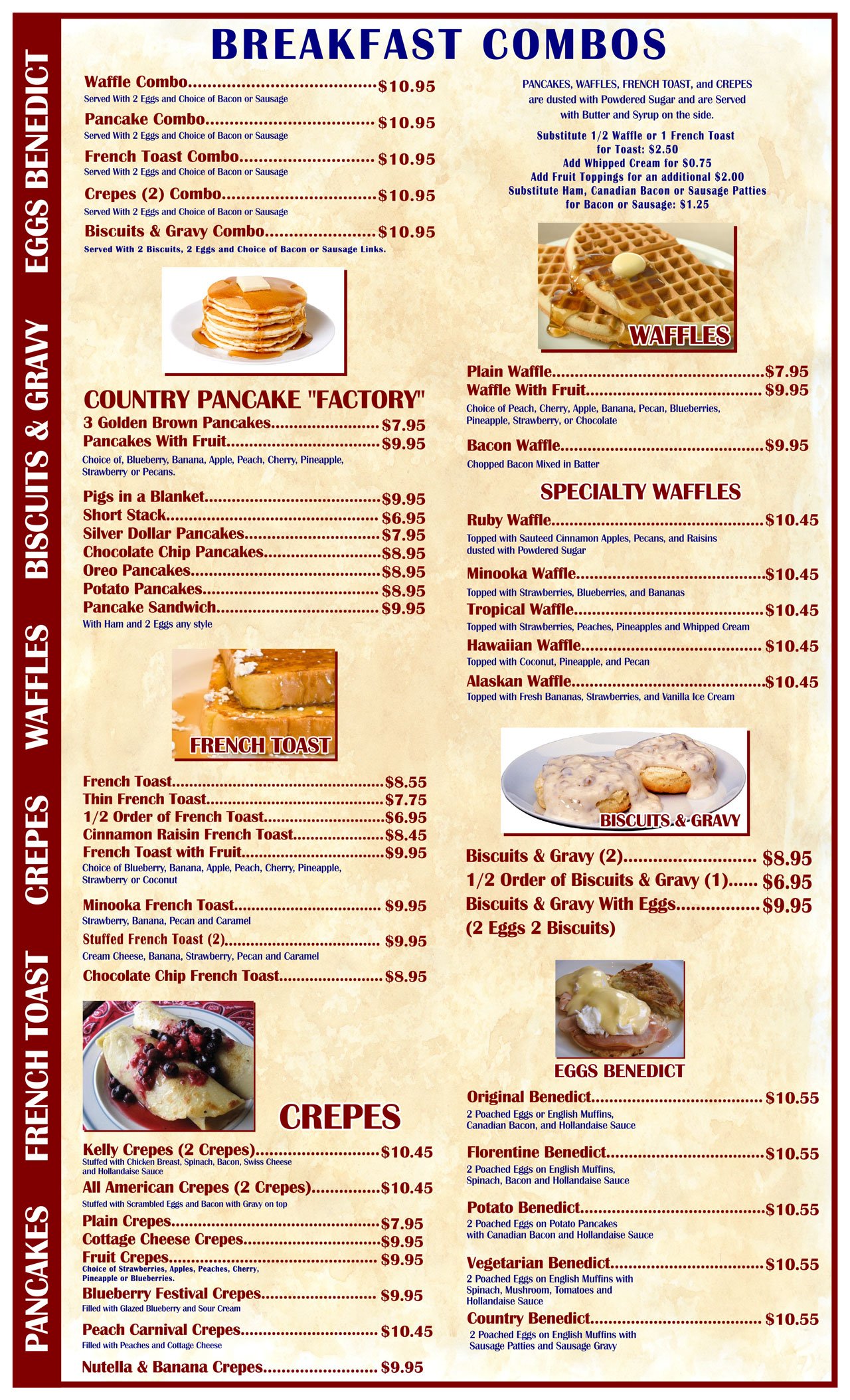 Pancakes and Mexican Dishes Minooka, IL Ruby's Pancake House