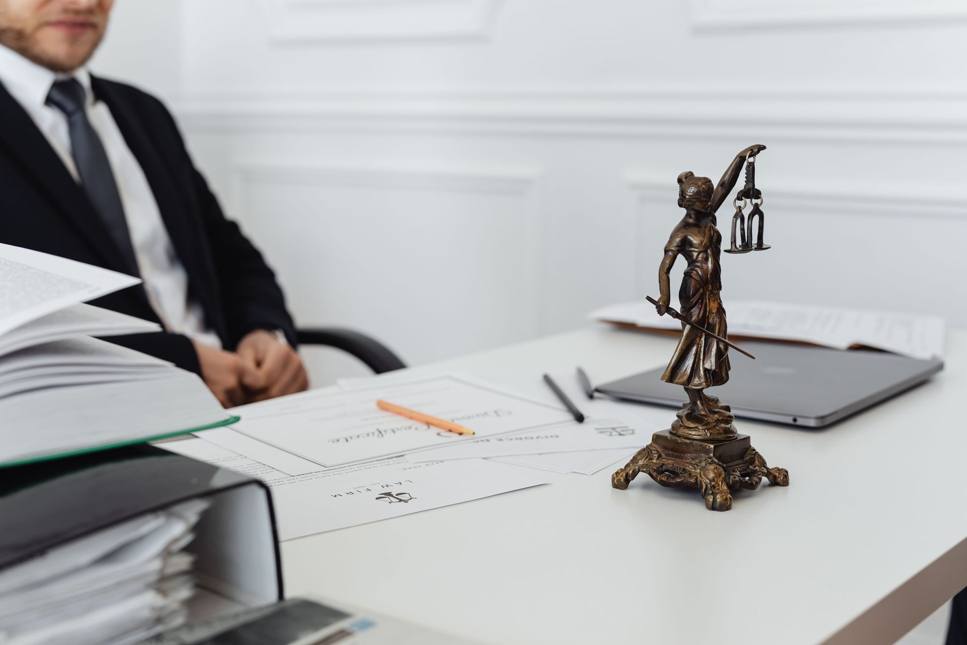 Desk of a Real Estate Lawyer in Dallas, TX