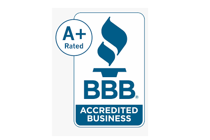 The bbb logo is a a+ rated accredited business.