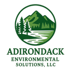 Adirondack Environmental Solutions, LLC logo with green mountains, pine trees, and a river.