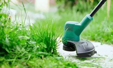 Lawn and garden care in Corstorphine, Dunedin. Weed-trimming along edges.