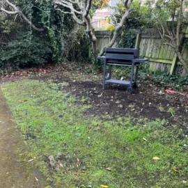 After: Cleared garden area following leaf removal and yard clean-up service in Mornington.