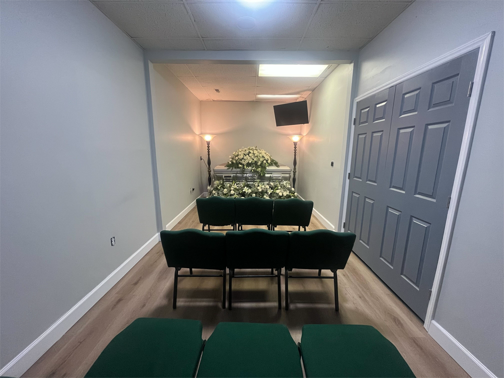 Peaks & Waters Memorial Funeral Care Viewing Room