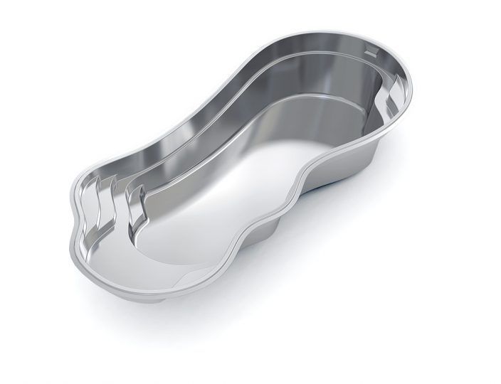 Silver kidney-shaped cookie cutter on a white background