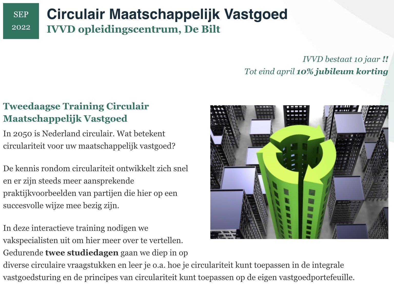 Training IVVD