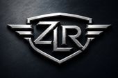 Stylized silver ZLR logo with winged emblem on dark textured background