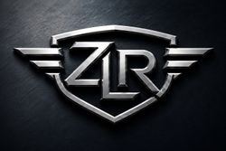 Stylized silver ZLR logo with winged emblem on dark textured background