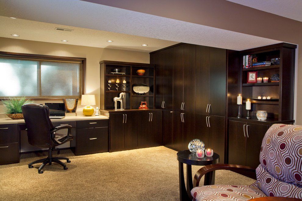 Basement Home Office & Ideas