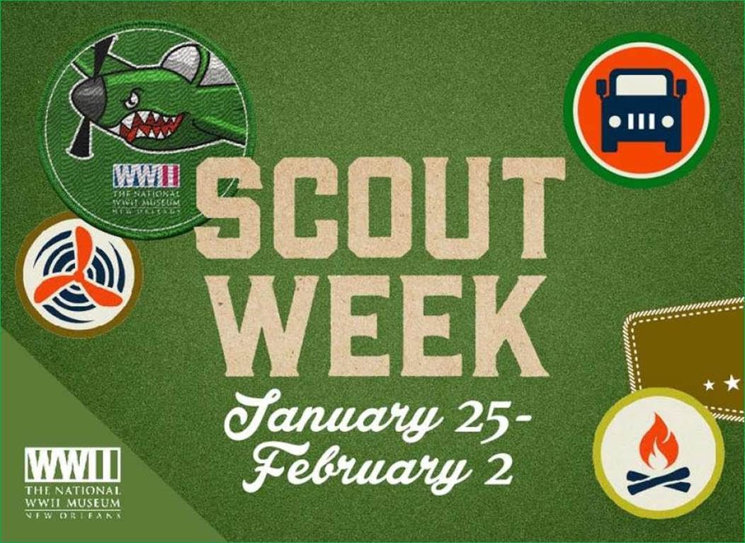 A poster for scout week january 25 february 2