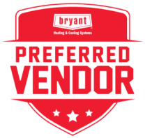 A red shield with the words bryant preferred vendor on it