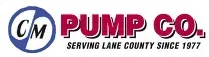 The logo for cm pump co. serving lane county since 1977