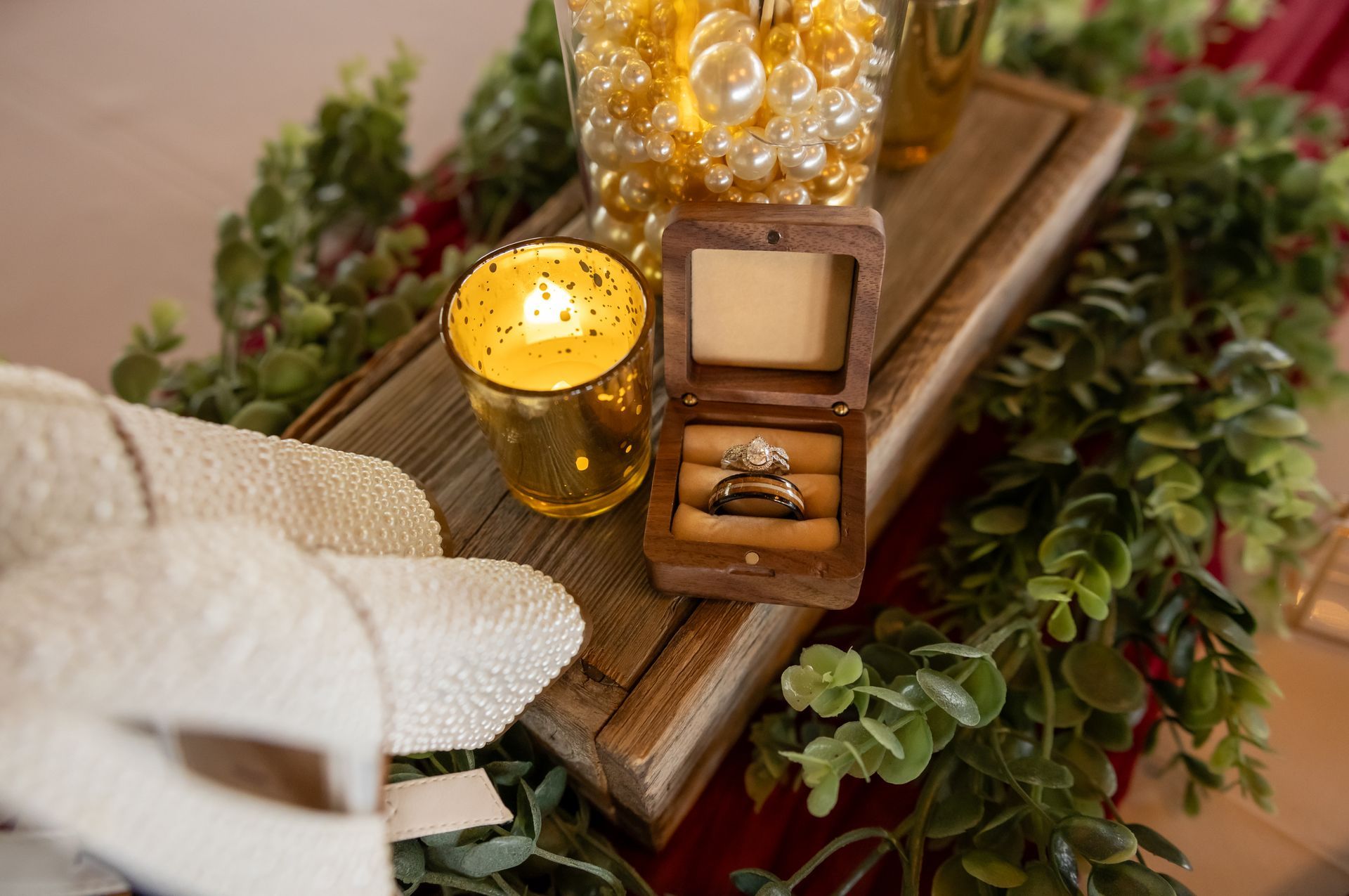 flat lay details from a rustic wedding at Union Ranch wedding venue in New Waverly, Tx