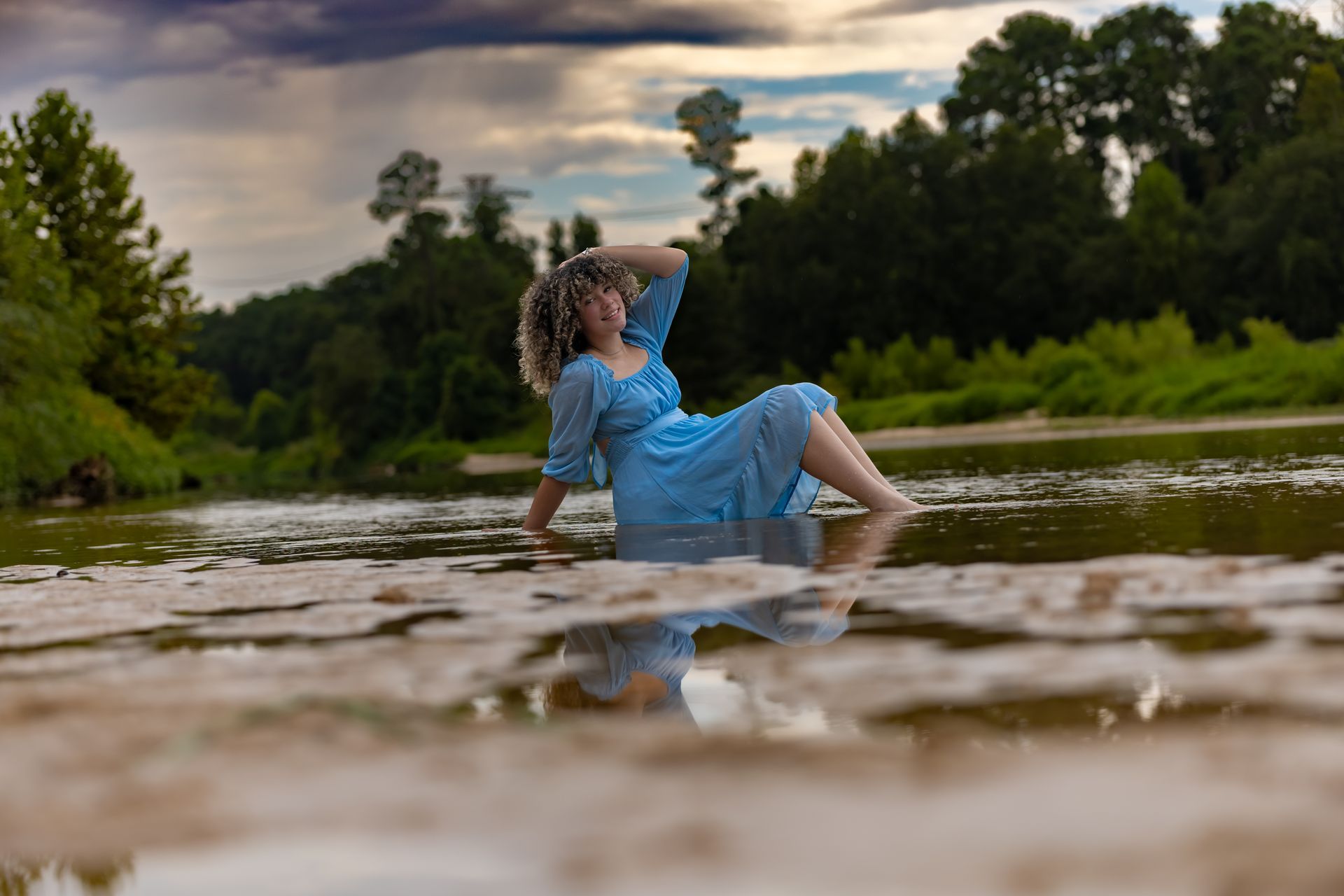 Senior portrait in Houston documenting confidence and personality during senior year.