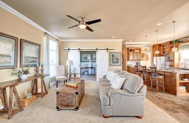 Kitchen Beside Living Room — Visalia, CA — Kerman Mobile Homes Inc.