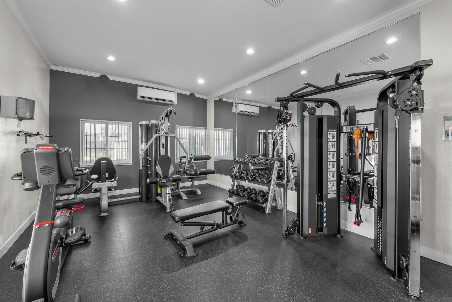 fitness center with equipment