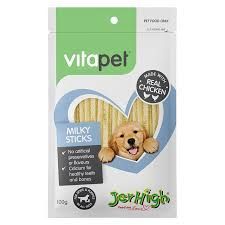 VitaPet Dog Treats - Milky Sticks 100g