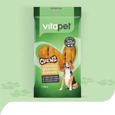 VitaPet Dog Treat Spiral Chicken Wrap 5pc