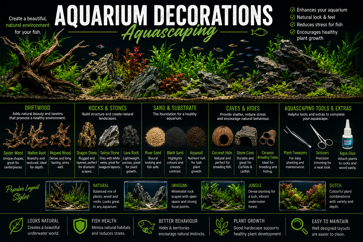 Aquarium Decorations/ Aquascaping