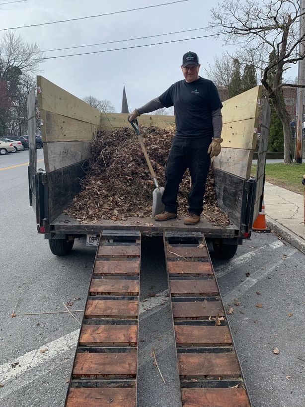 Truck carrying yard debris