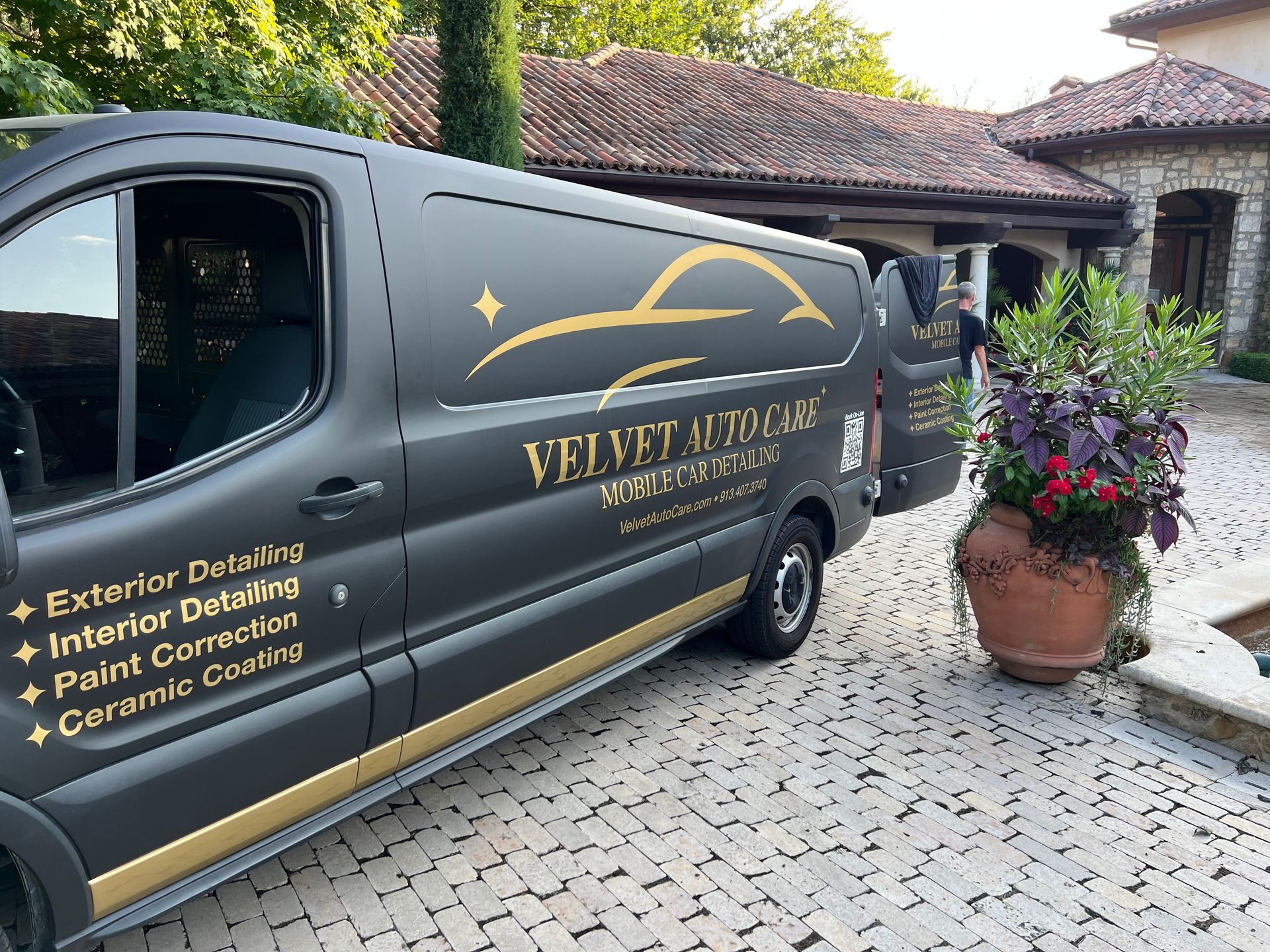 Black van with