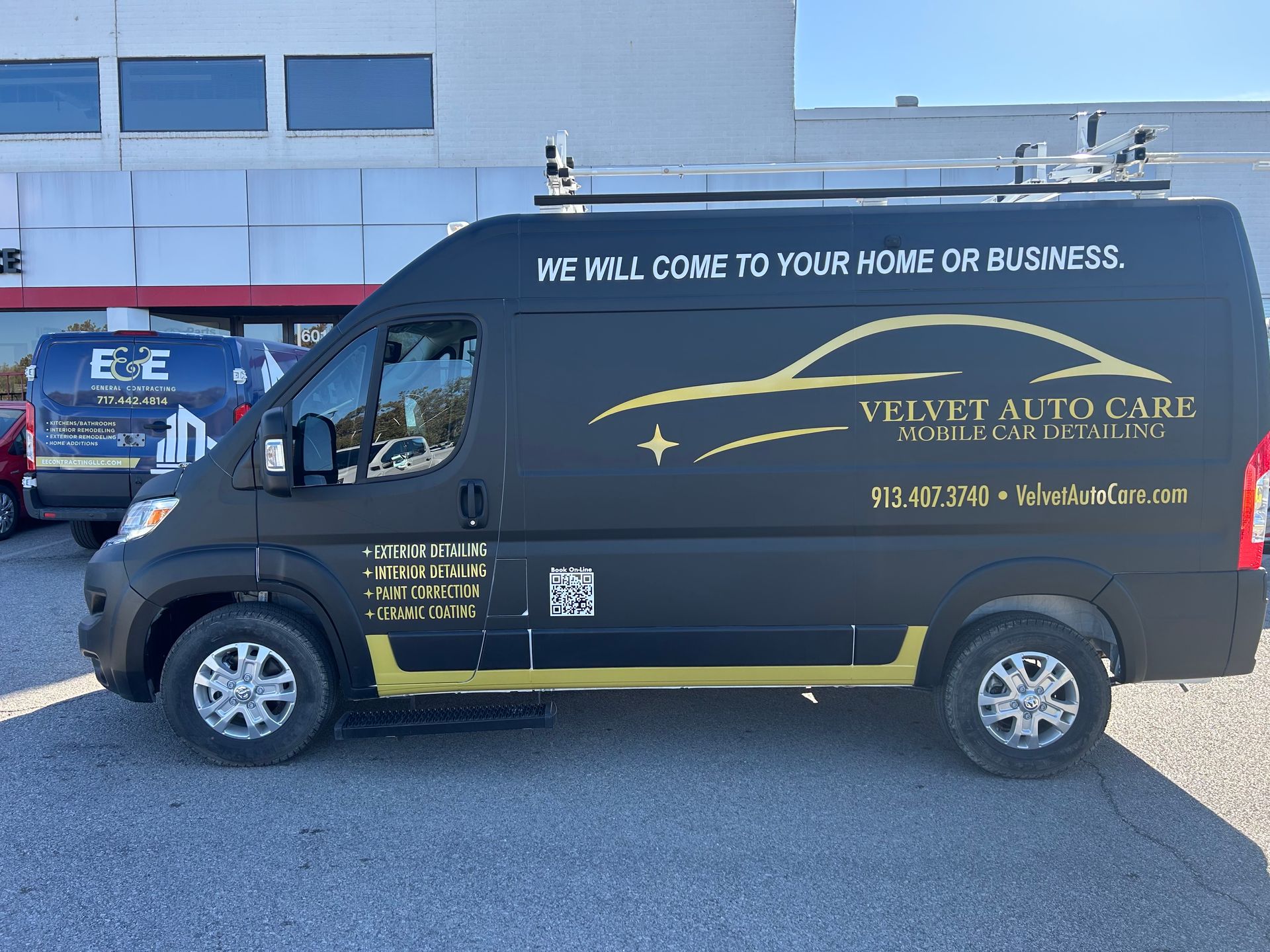 Black van with