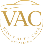 Gold logo for Velvet Auto Care with 