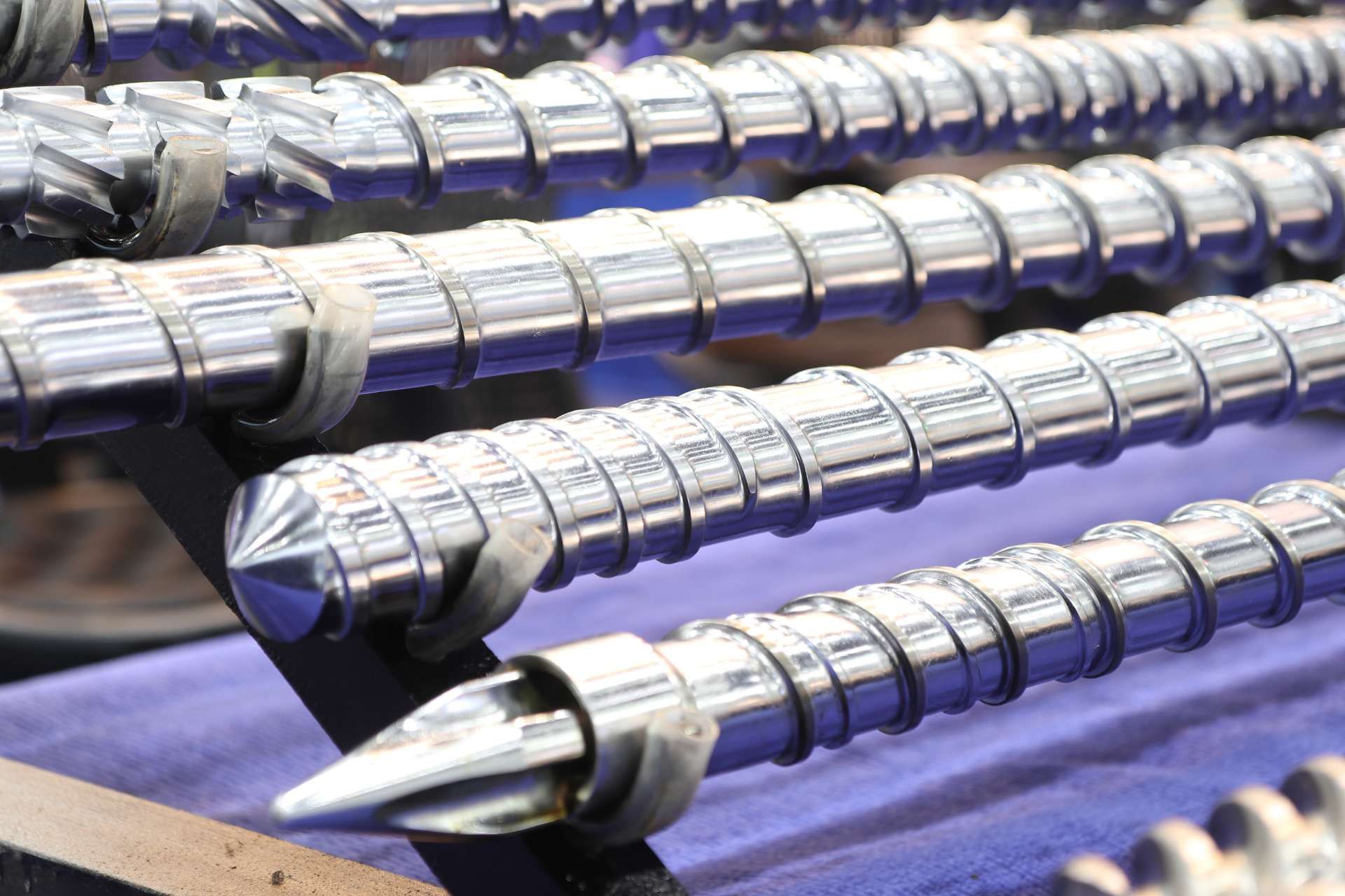 Industrial Screw And Barrel being repaired