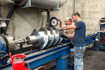 Industrial Screw And Barrel being repaired