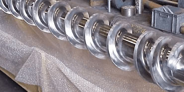 Industrial Screw And Barrel being repaired