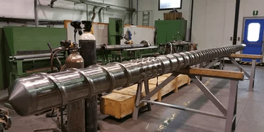 Industrial Screw And Barrel being repaired