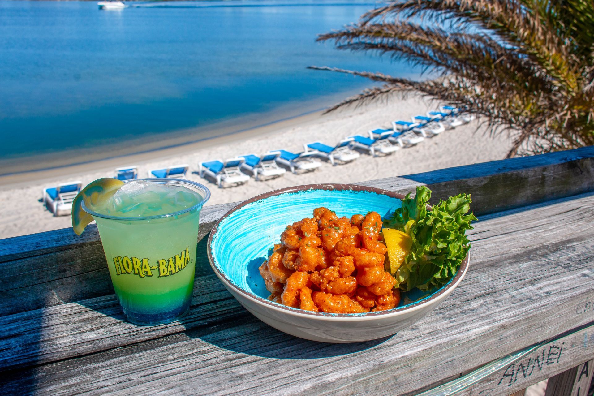 key lime shrimp, friend shrimp, waterfront dining