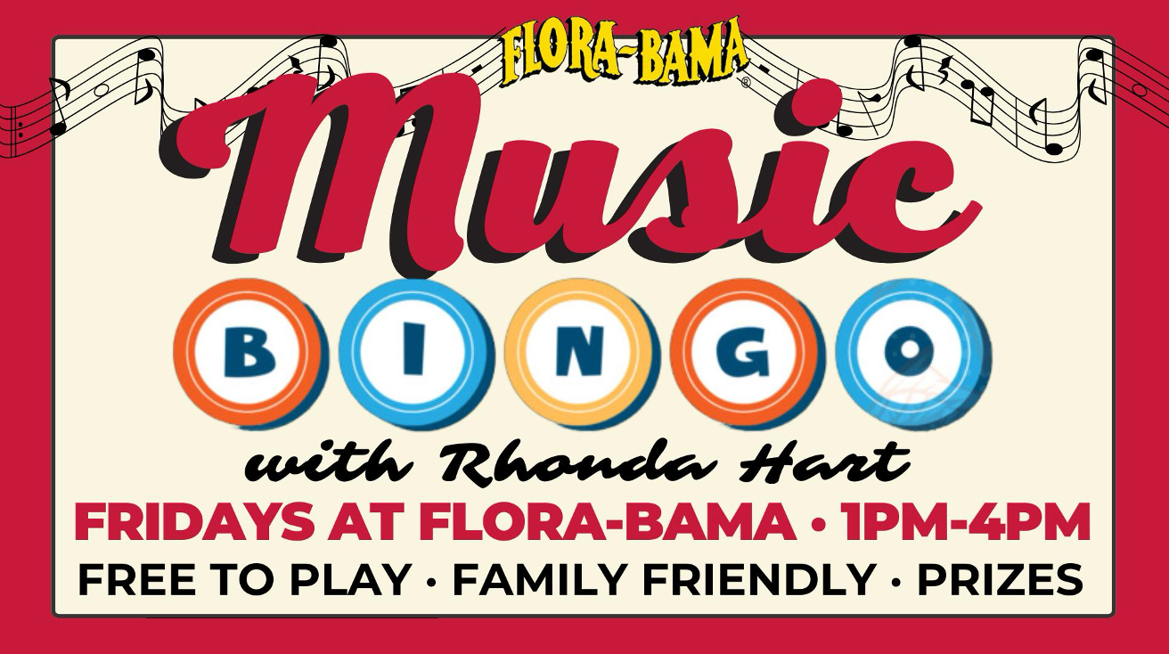 free bingo, flora bama bingo, music bingo, free flora bama music bingo with rhonda hart, bingo near me