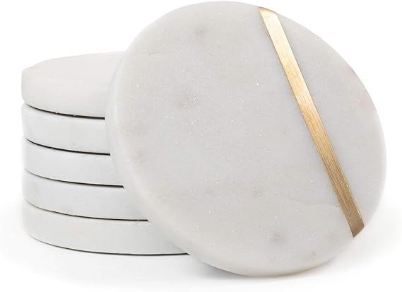 Cork & Mill Marble Coasters for Drinks